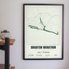Personalised Brighton Marathon Print - Brighton Marathon route print on the hallway wall