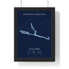 Personalised Brighton Marathon Print - framed night style Brighton Marathon route print
