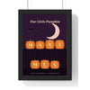 Personalised Carved Pumpkin Name Print - framed plum first Halloween version spelling Maximus