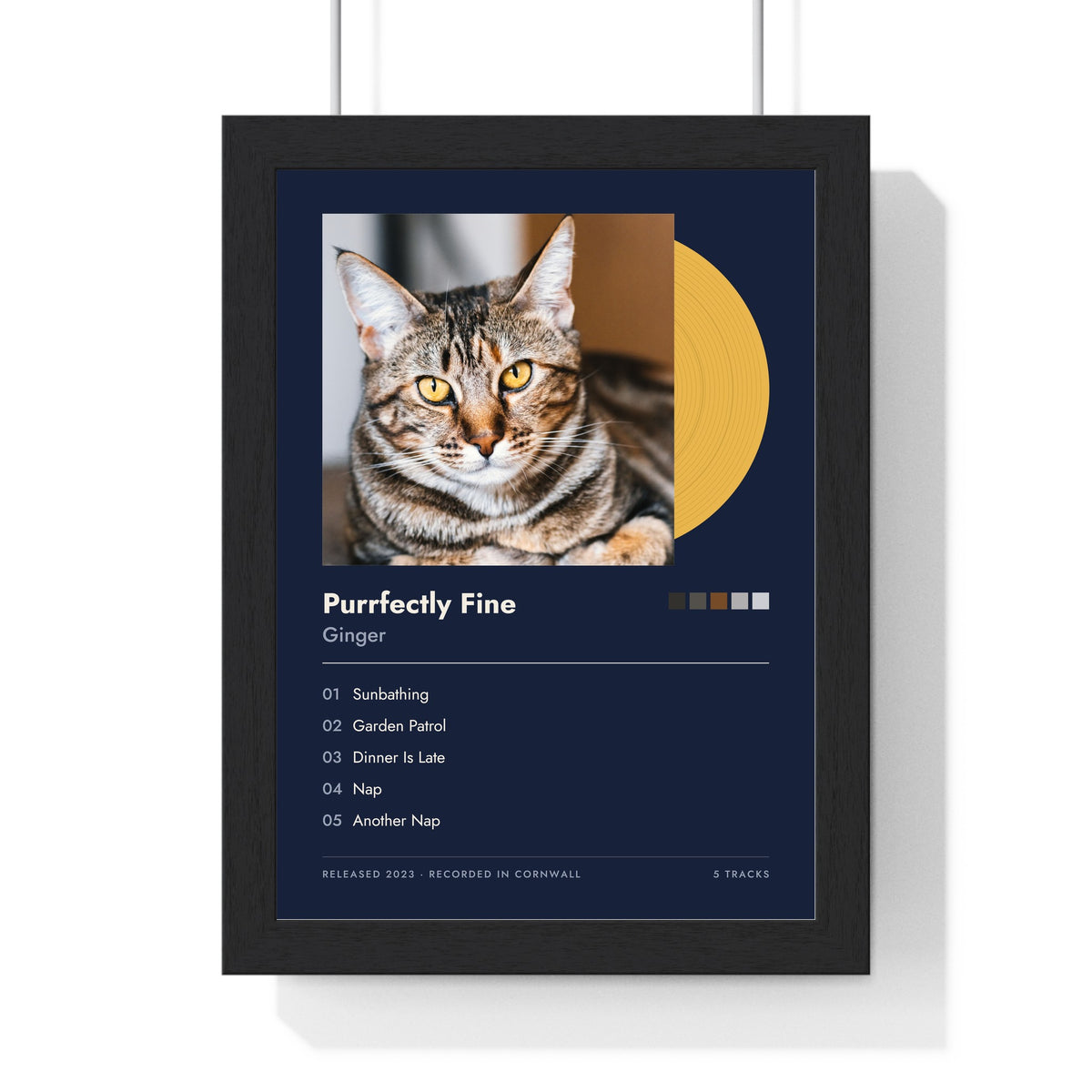 Personalised Cat Album Cover Print - another design