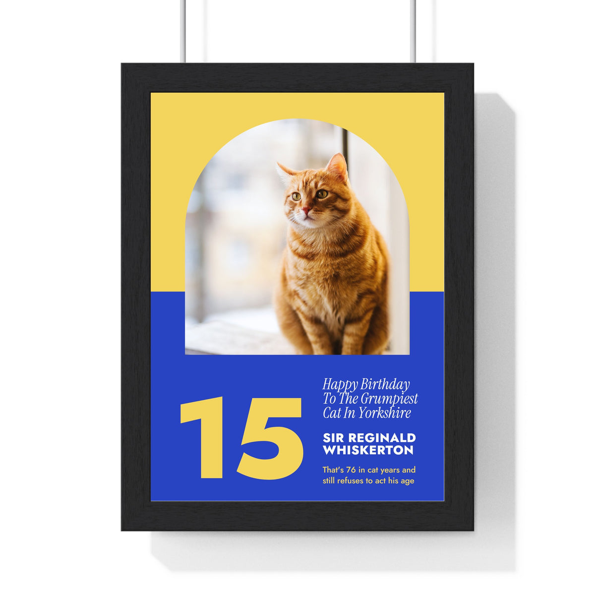 Personalised Cat Birthday Print - another design
