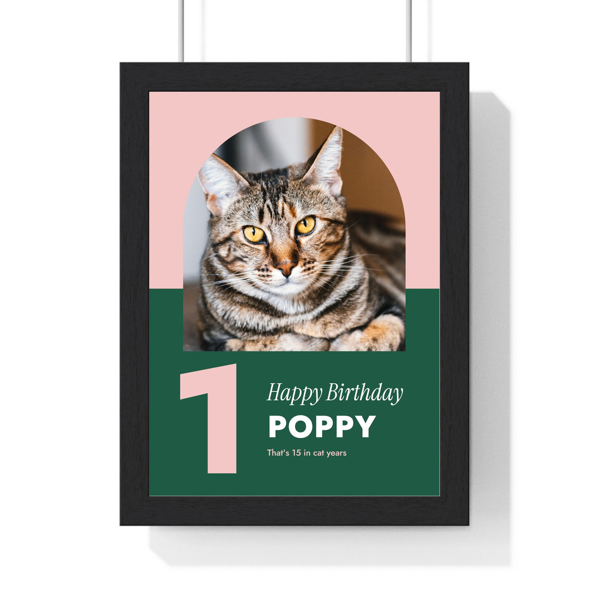 Personalised Cat Birthday Print - another design