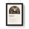 Personalised Cat Definition Print - framed personalised cat definition print