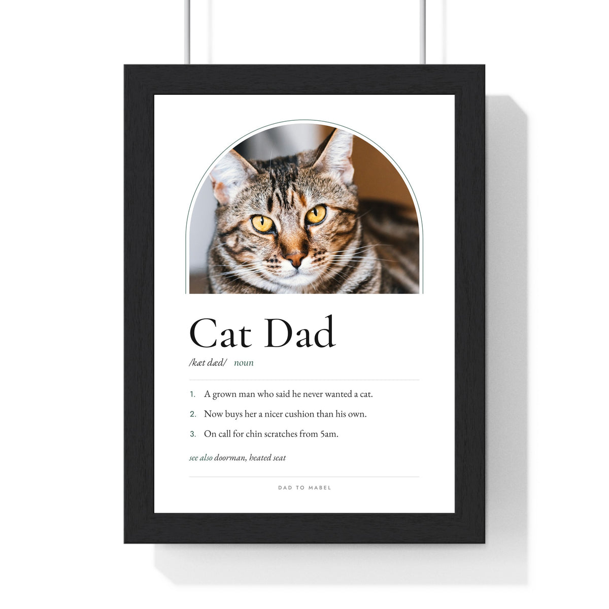 Personalised Cat Definition Print - another design