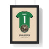 Personalised Cat Football Shirt Print - framed personalised cat football shirt print