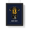 Personalised Cat Football Shirt Print - another colourway