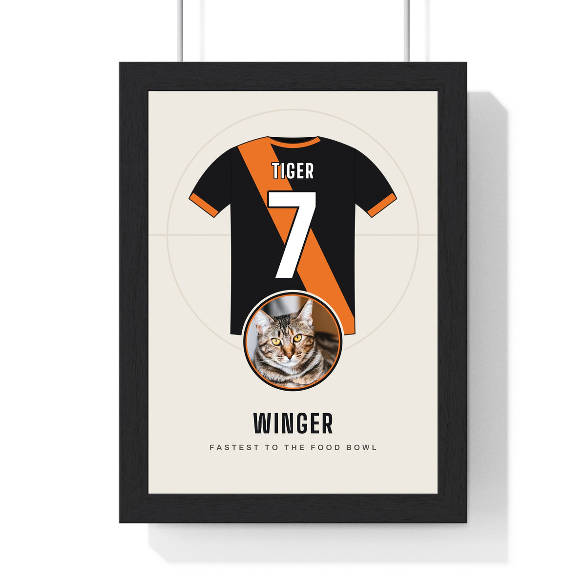 Personalised Cat Football Shirt Print - another design