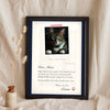 Personalised Gift From the Cat Letter Print - leaning in a frame