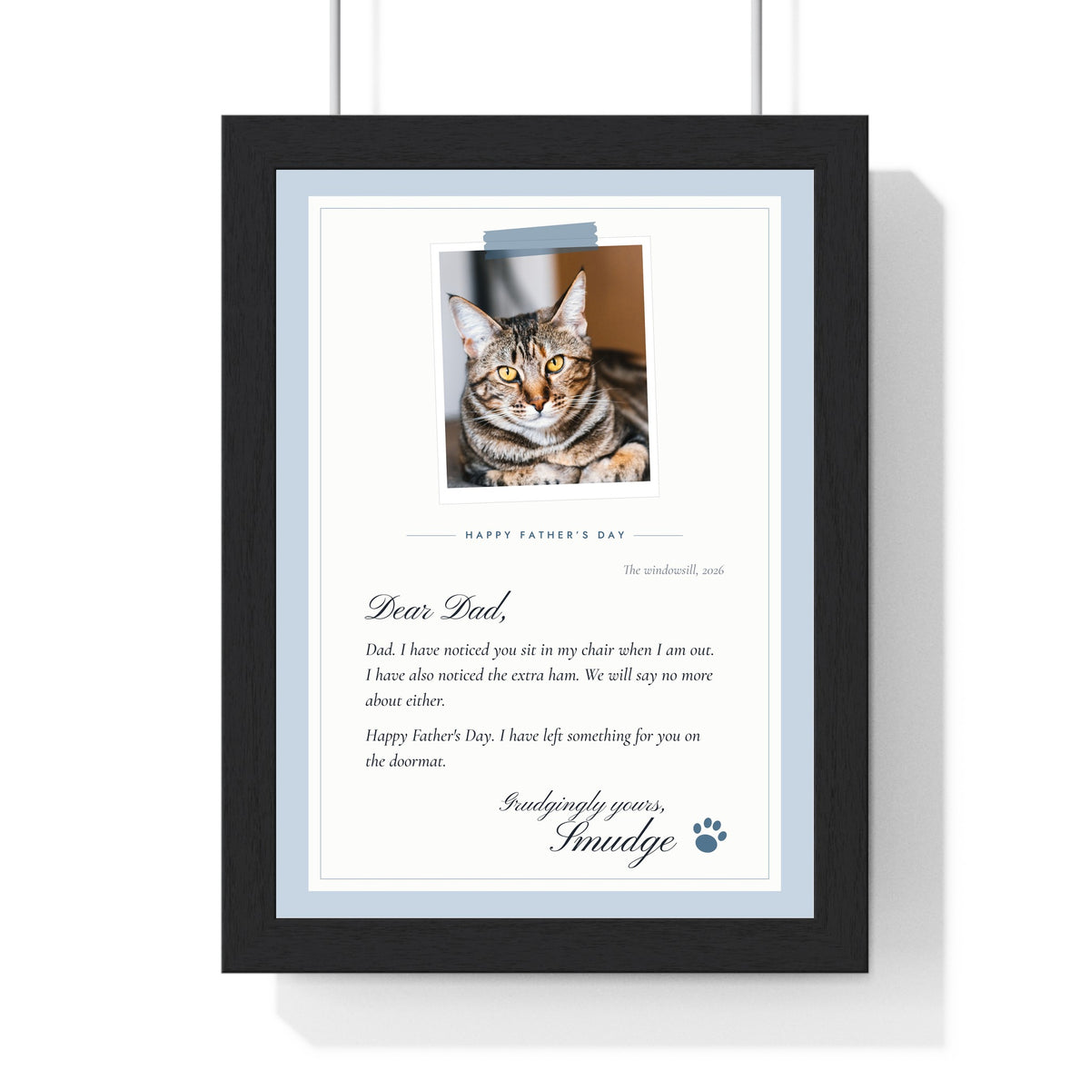Personalised Gift From the Cat Letter Print - another design