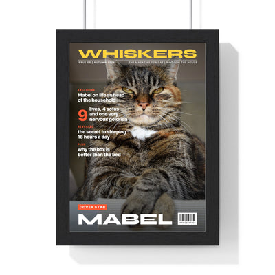 Personalised Cat Magazine Cover Print - framed personalised cat magazine cover print