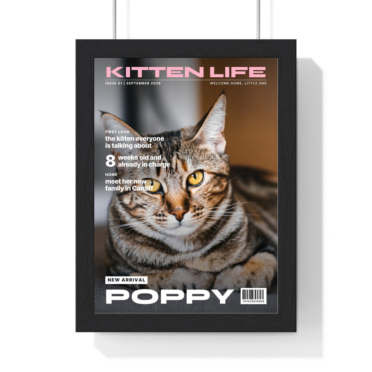 Personalised Cat Magazine Cover Print - another design