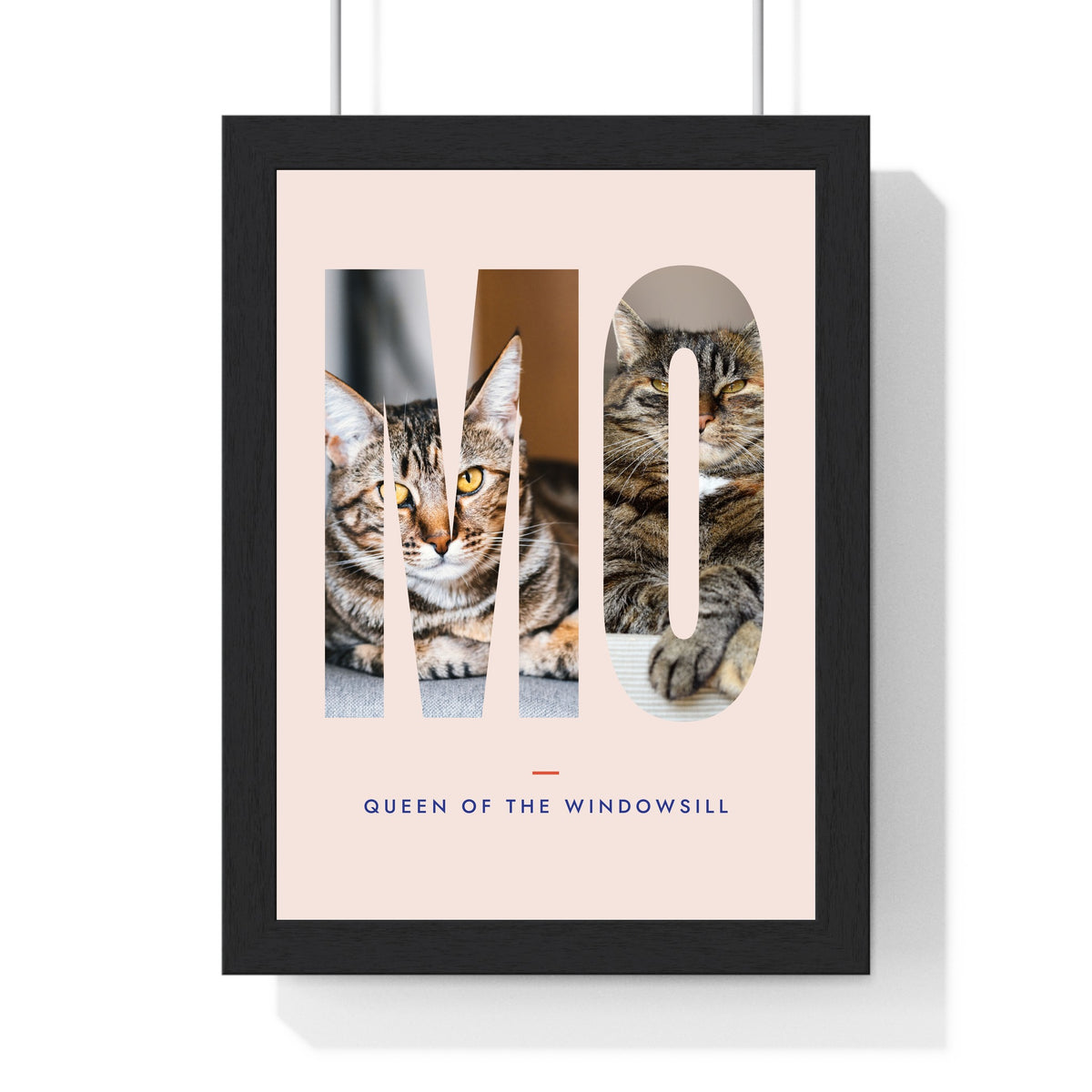 Personalised Cat Name Photo Letters Print - another design