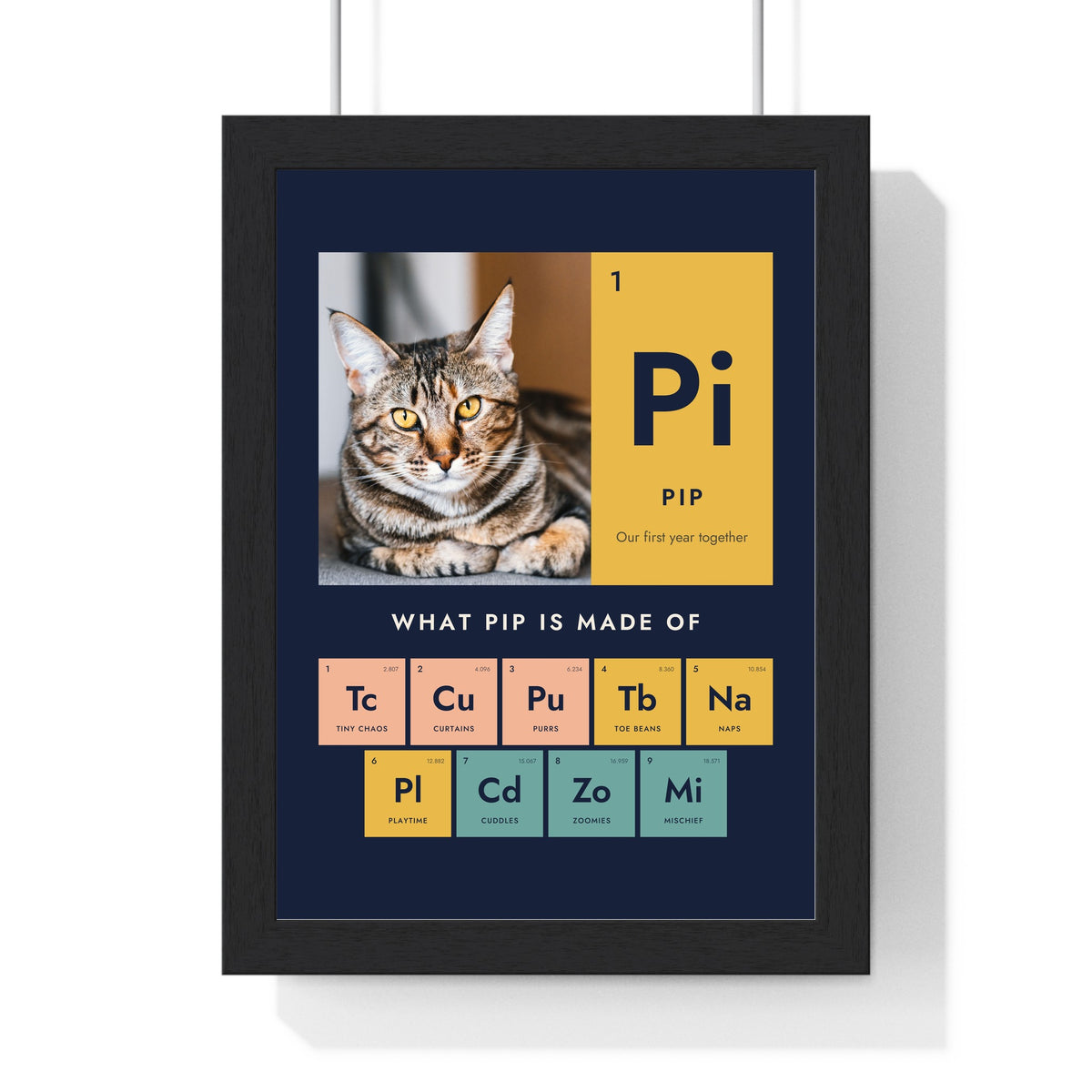 Personalised Cat Periodic Table Print - another design