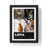 Personalised Cat Photo Collage Print with Name - framed personalised cat photo collage print with name