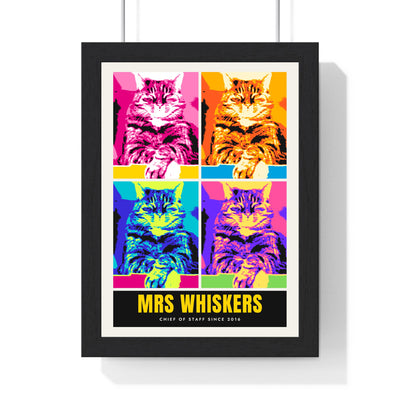 Personalised Cat Pop Art Print - framed personalised cat pop art print