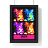 Personalised Cat Pop Art Print - another colourway