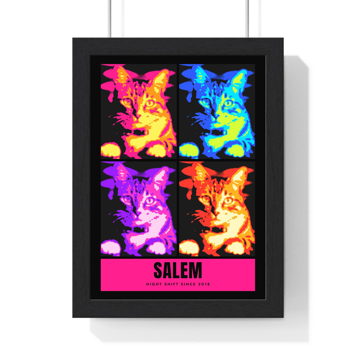 Personalised Cat Pop Art Print - another colourway