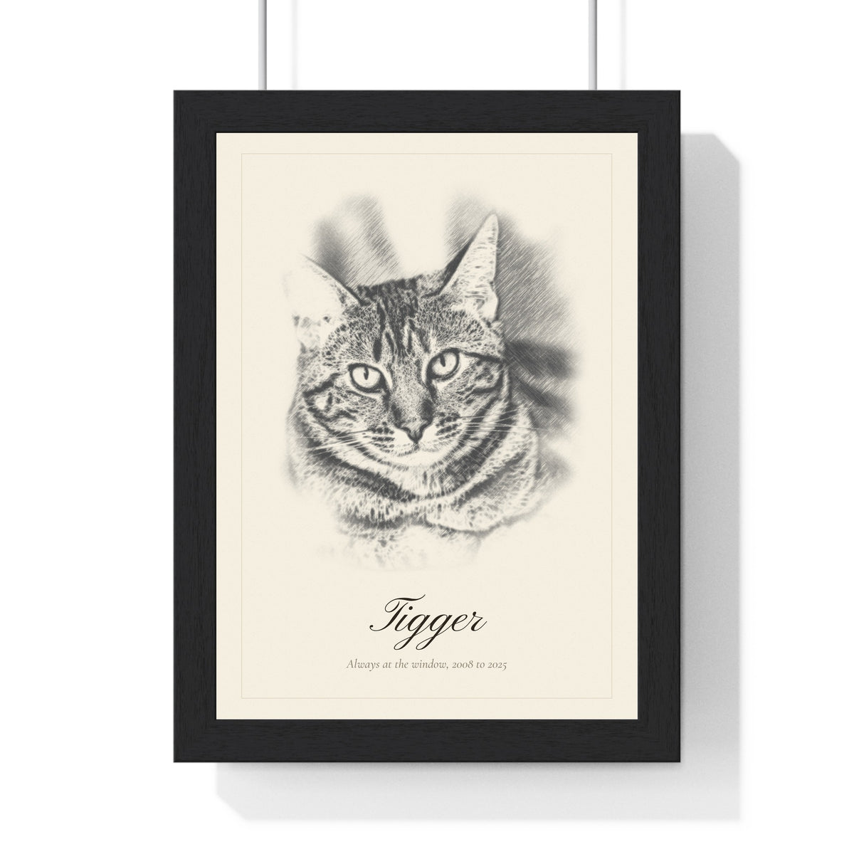 Personalised Cat Sketch Portrait Print - another design