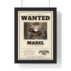 Personalised Cat Wanted Poster Print - framed personalised cat wanted poster print