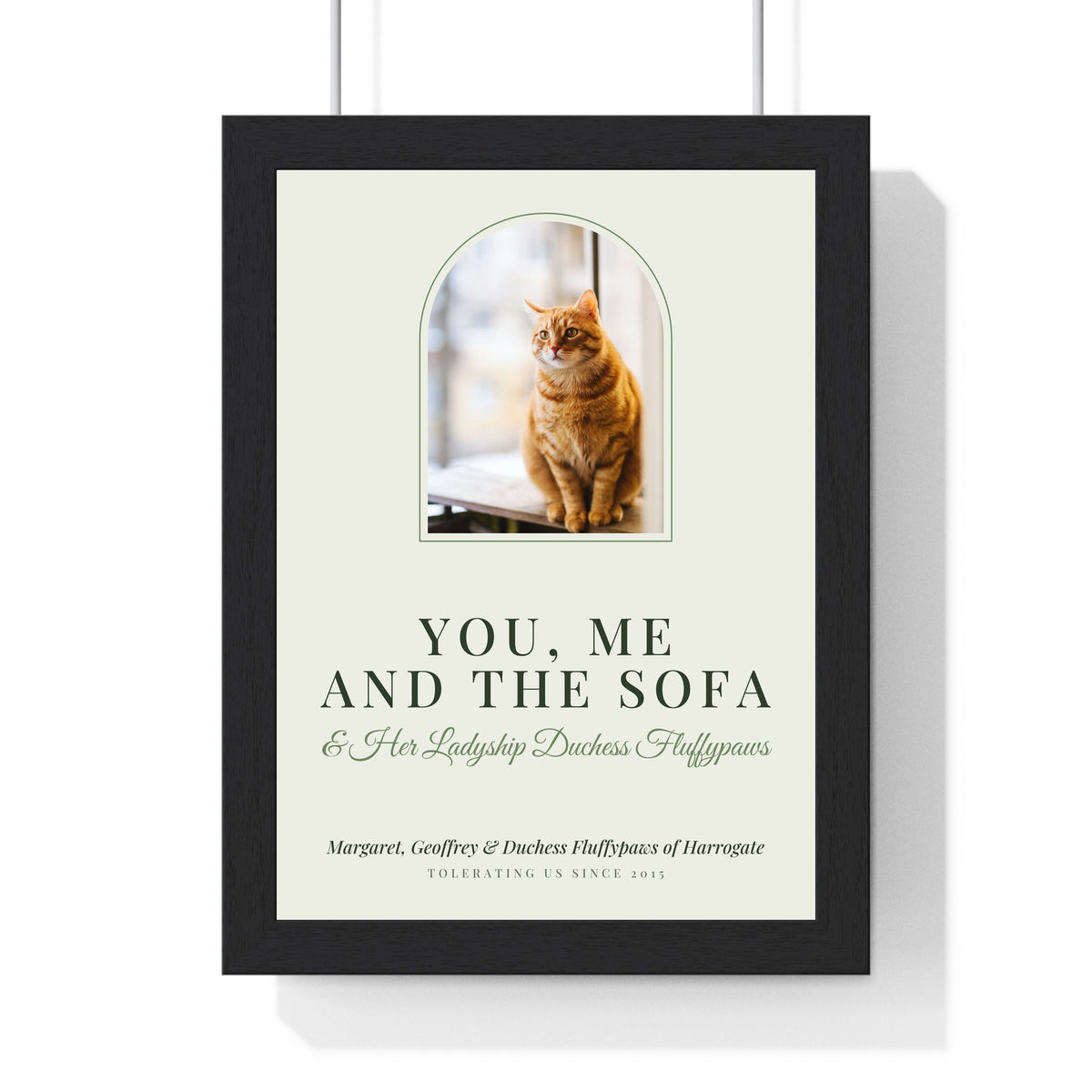 Personalised You, Me & the Cat Print - another design