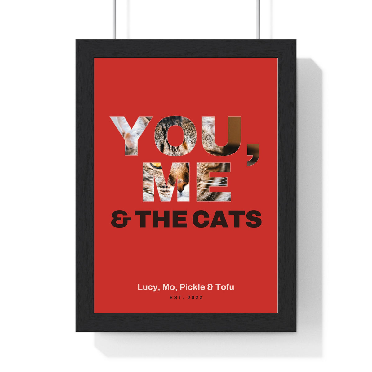 Personalised You, Me & the Cat Print - another design