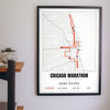 Personalised Chicago Marathon Print - Chicago Marathon route print on the hallway wall
