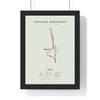 Personalised Chicago Marathon Print - framed minimal Chicago Marathon route print