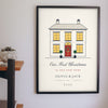 Personalised Christmas New Home Print - new home Christmas print on a hallway wall
