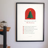 Personalised Christmas Traditions Print - on the living room wall