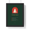 Personalised Christmas Traditions Print - framed forest green version