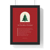 Personalised Christmas Traditions Print - framed Christmas red version with eight traditions