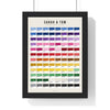 Personalised Colour of Music Print - framed personalised colour of music paint chart print