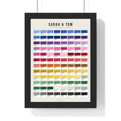 Personalised Colour of Music Print - framed personalised colour of music paint chart print