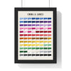 Personalised Colour of Music Print - framed colour of music print for Emma and James
