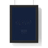 Personalised Constellation Name Print - framed navy and gold Olivia constellation