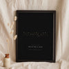 Personalised Constellation Name Print - black and gold version for a new baby