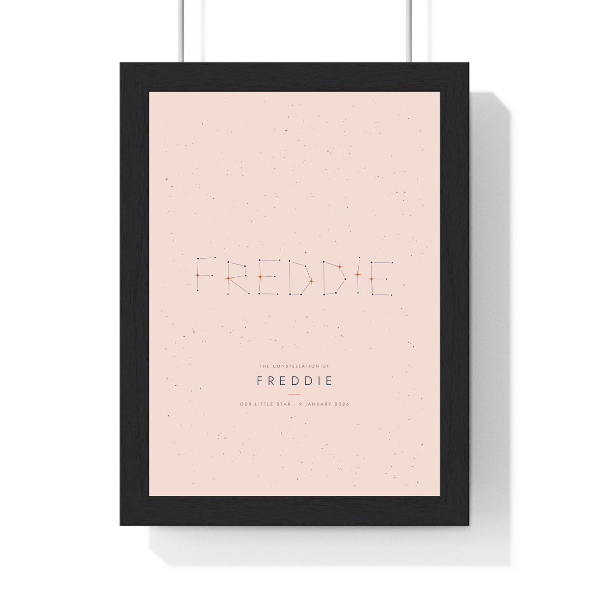 Personalised Constellation Name Print - blush nursery version