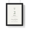 Personalised Cotton Anniversary Print - framed personalised cotton anniversary print