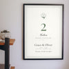 Personalised Cotton Anniversary Print - hanging on a living room wall