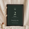 Personalised Cotton Anniversary Print - leaning in a frame, dark