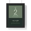 Personalised Cotton Anniversary Print - modern, dark