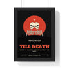 Personalised Couples Horror Movie Poster - framed black version