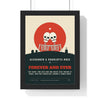 Personalised Couples Horror Movie Poster - framed cream version
