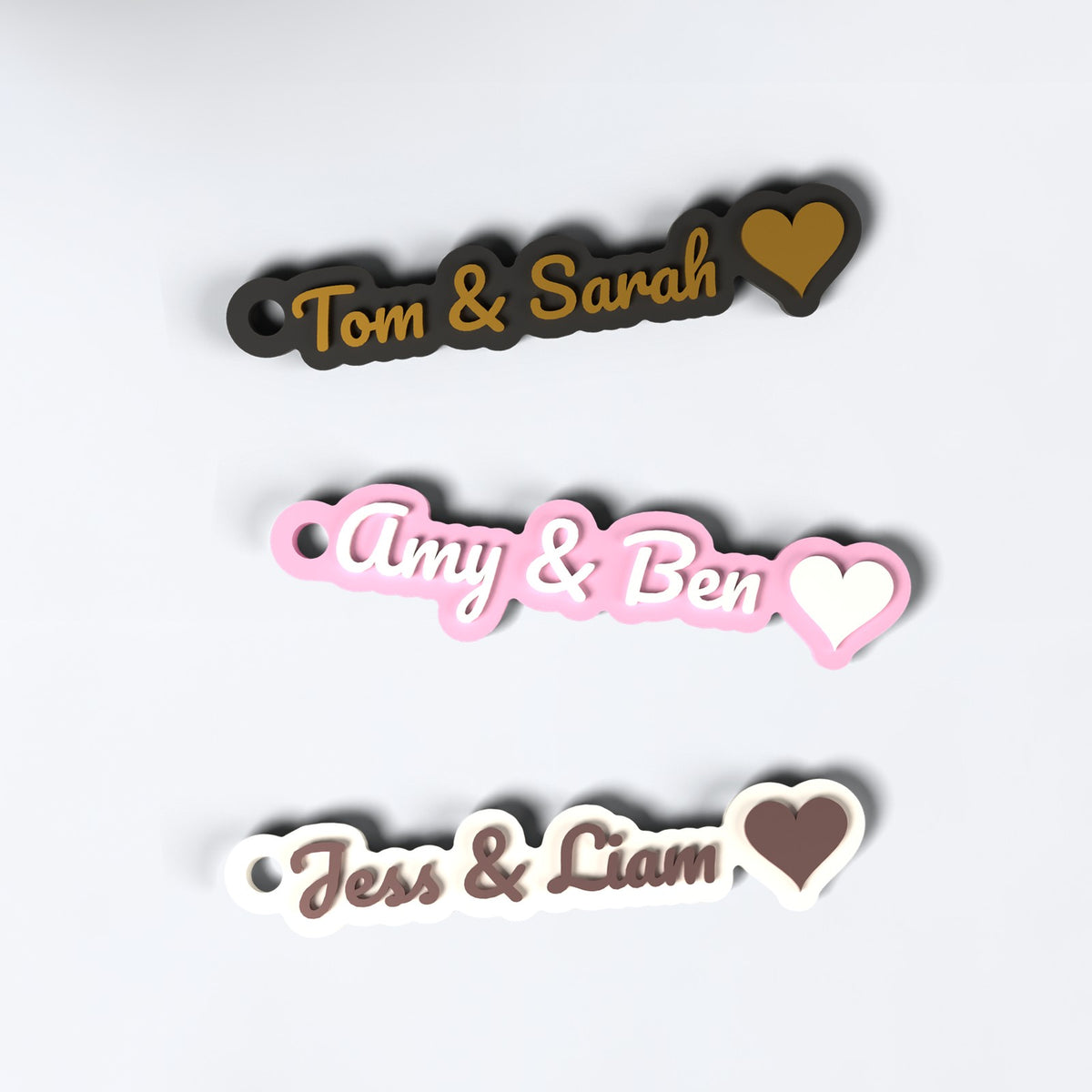 Personalised Couples Keyring - personalised couples keyring examples