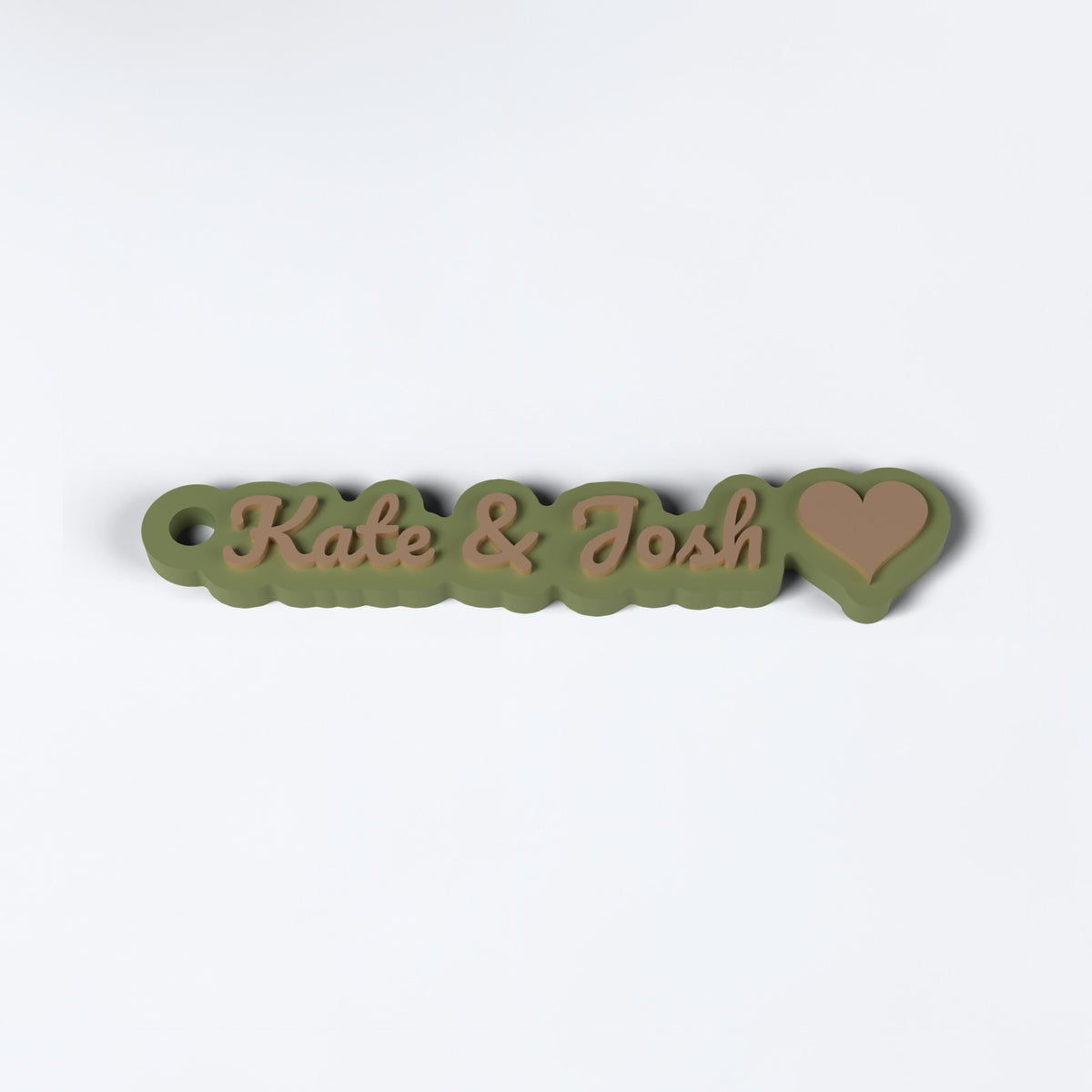 Personalised Couples Keyring - another colour choice