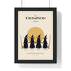 Personalised Coven Print - framed personalised coven print with four witches under a gold moon