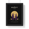 Personalised Coven Print - framed black best friends version with two witches