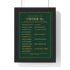 Personalised Cricket Honours Board Print - framed green team honours board