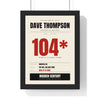 Personalised Cricket Milestone Print - framed cricket innings print, a maiden century