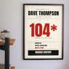 Personalised Cricket Milestone Print - cricket innings print on the wall